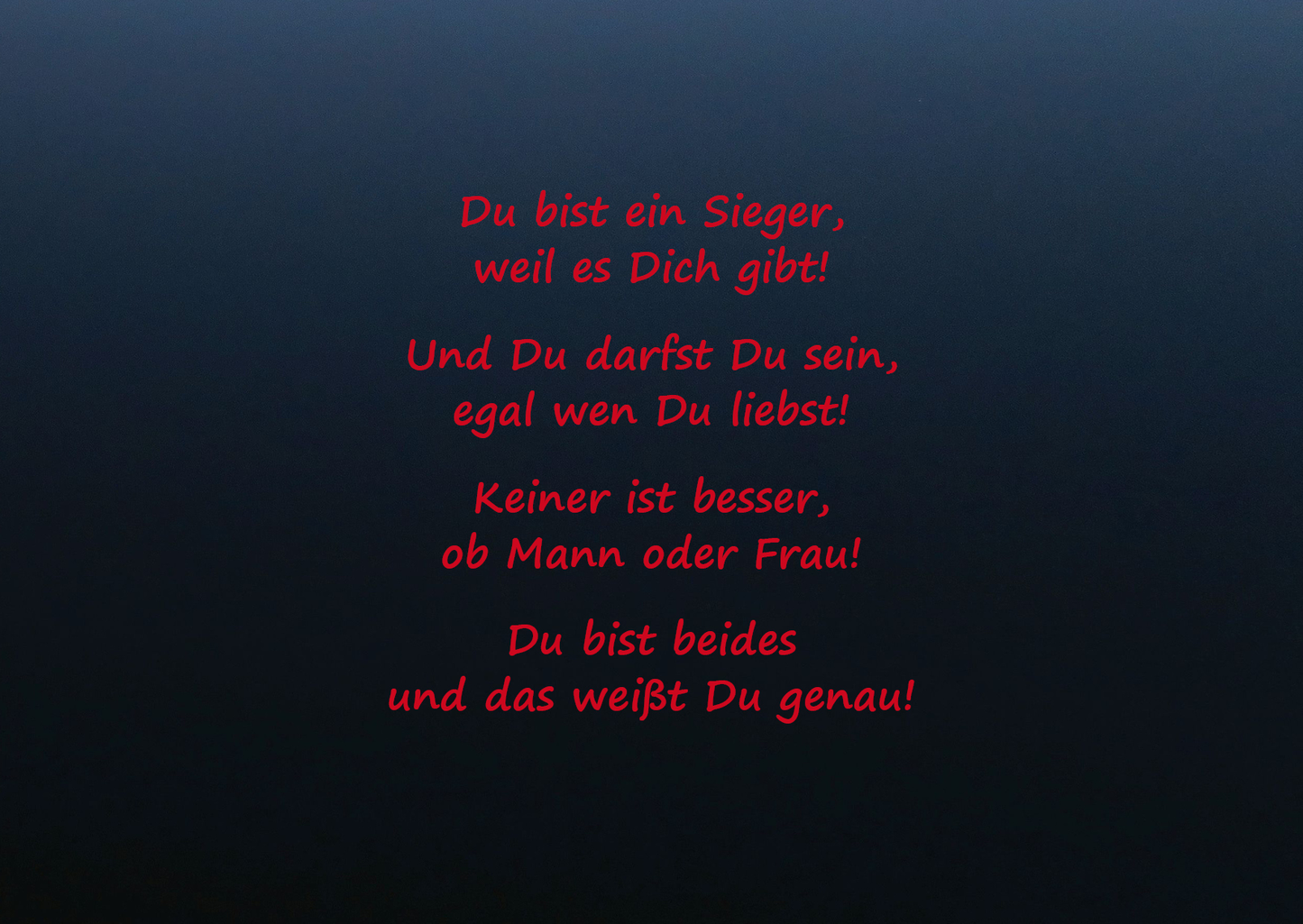 Mann - Frau, Frau - Mann liebevoll-kreativ