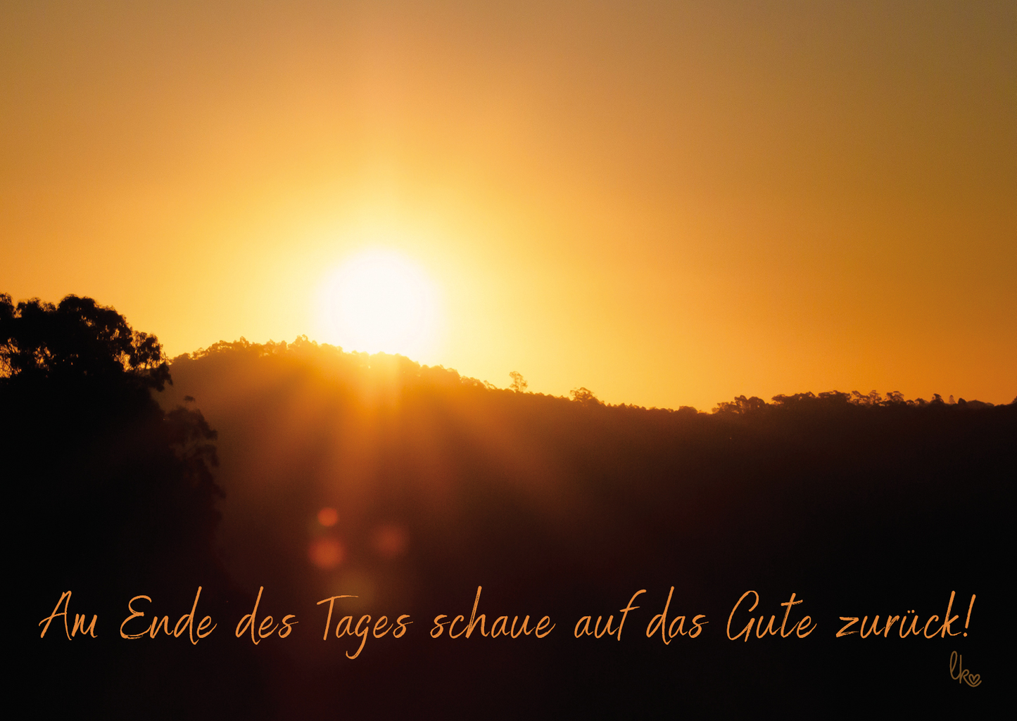 Postkarte - Am Ende des Tages liebevoll-kreativ