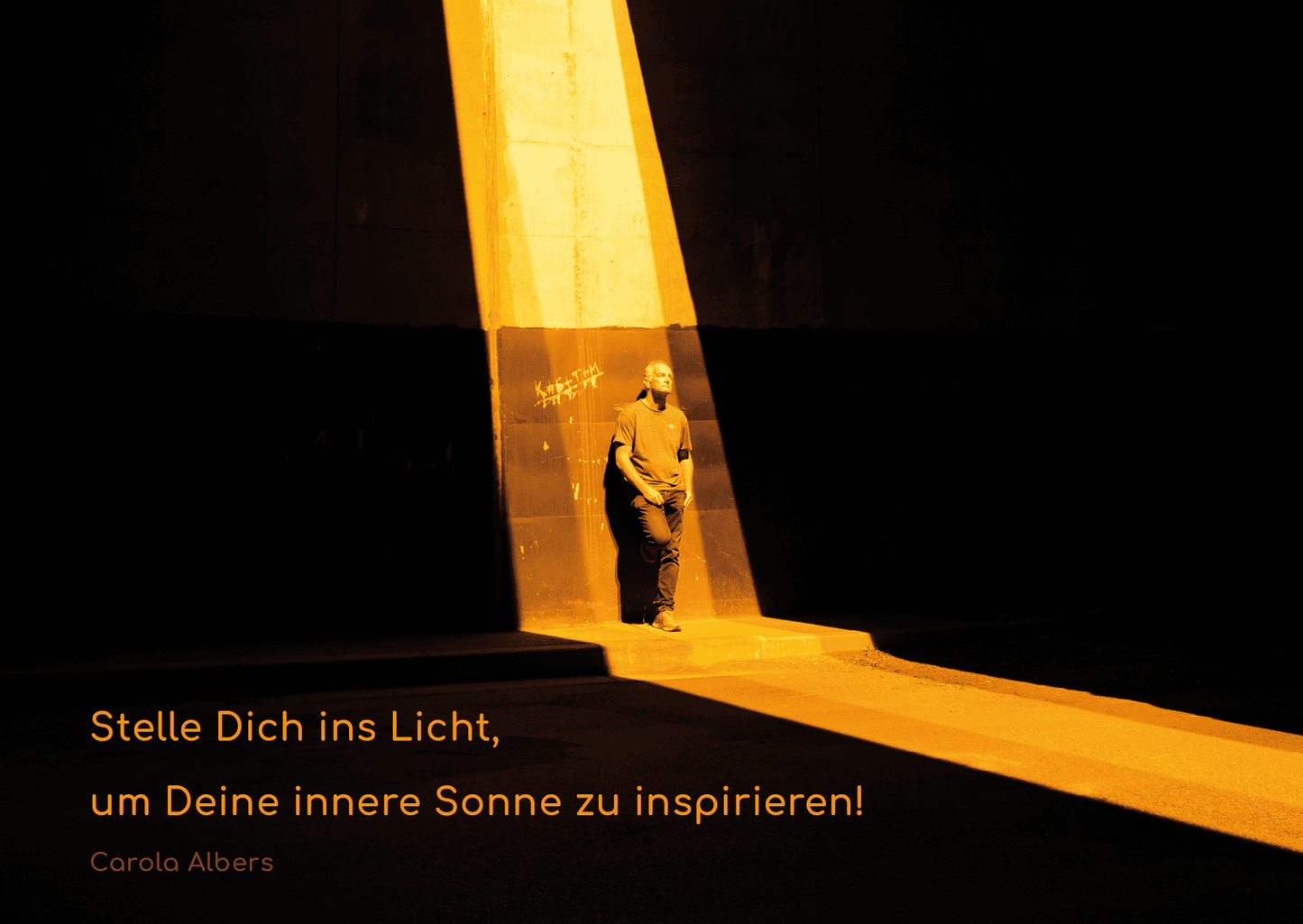 Postkarte - Stelle Dich ins Licht liebevoll-kreativ