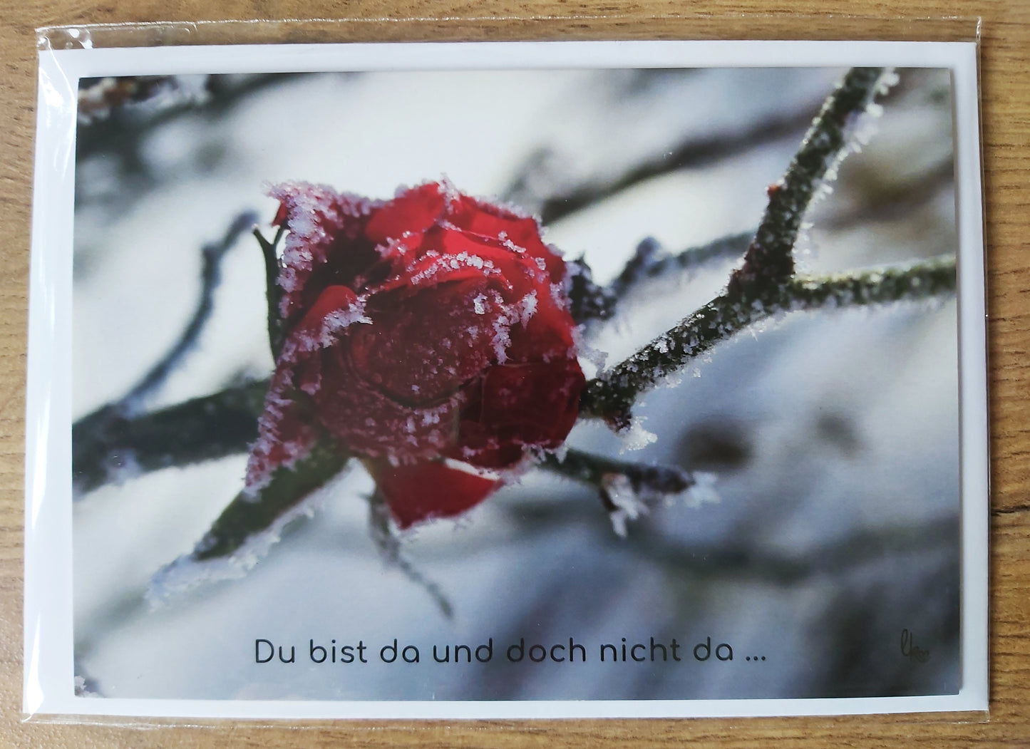 Eingepackte Trauerkarte