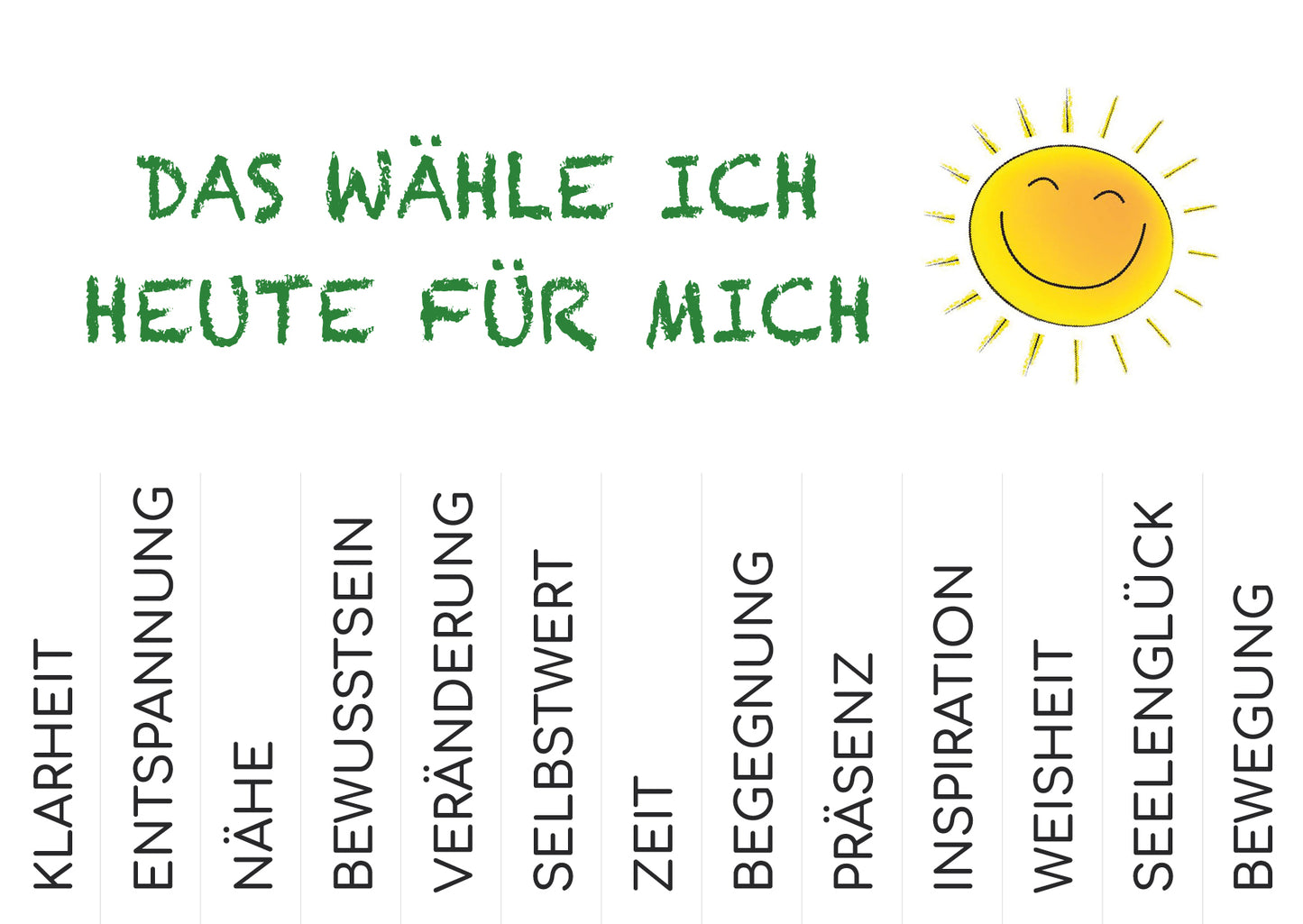 Heute wähle ich für mich