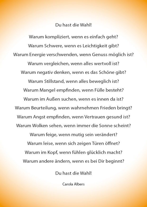 Postkarte - Du hast die Wahl!