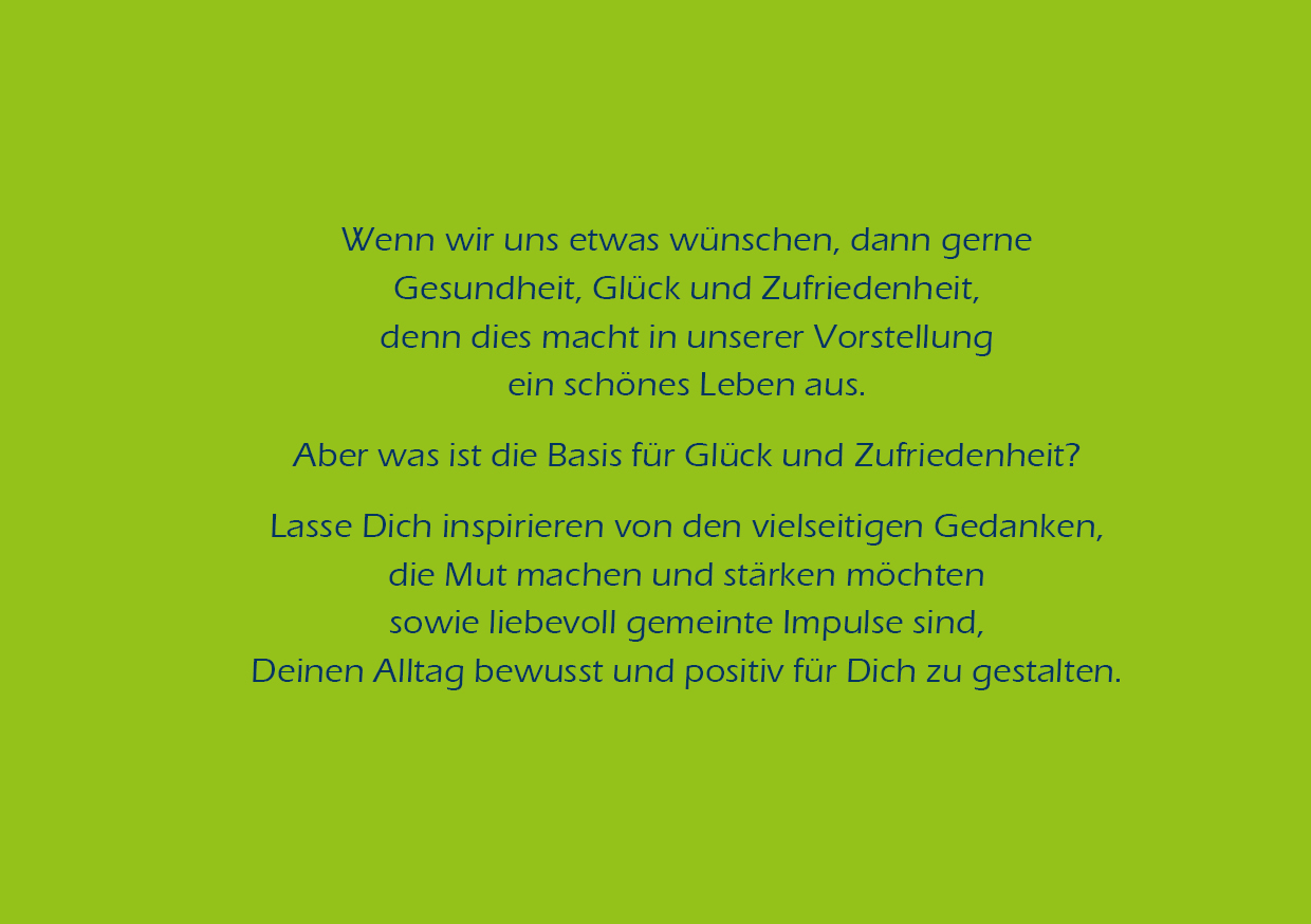 Innentext des Buches Wünsche für einen freudvollen Lebensabend