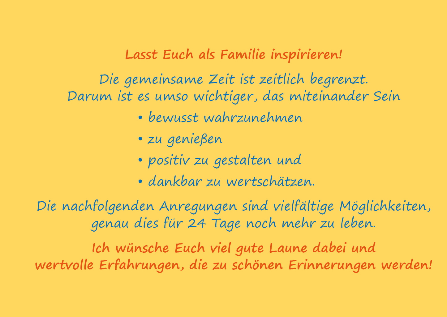 Einleitungstext auf gelbem Hintergrund