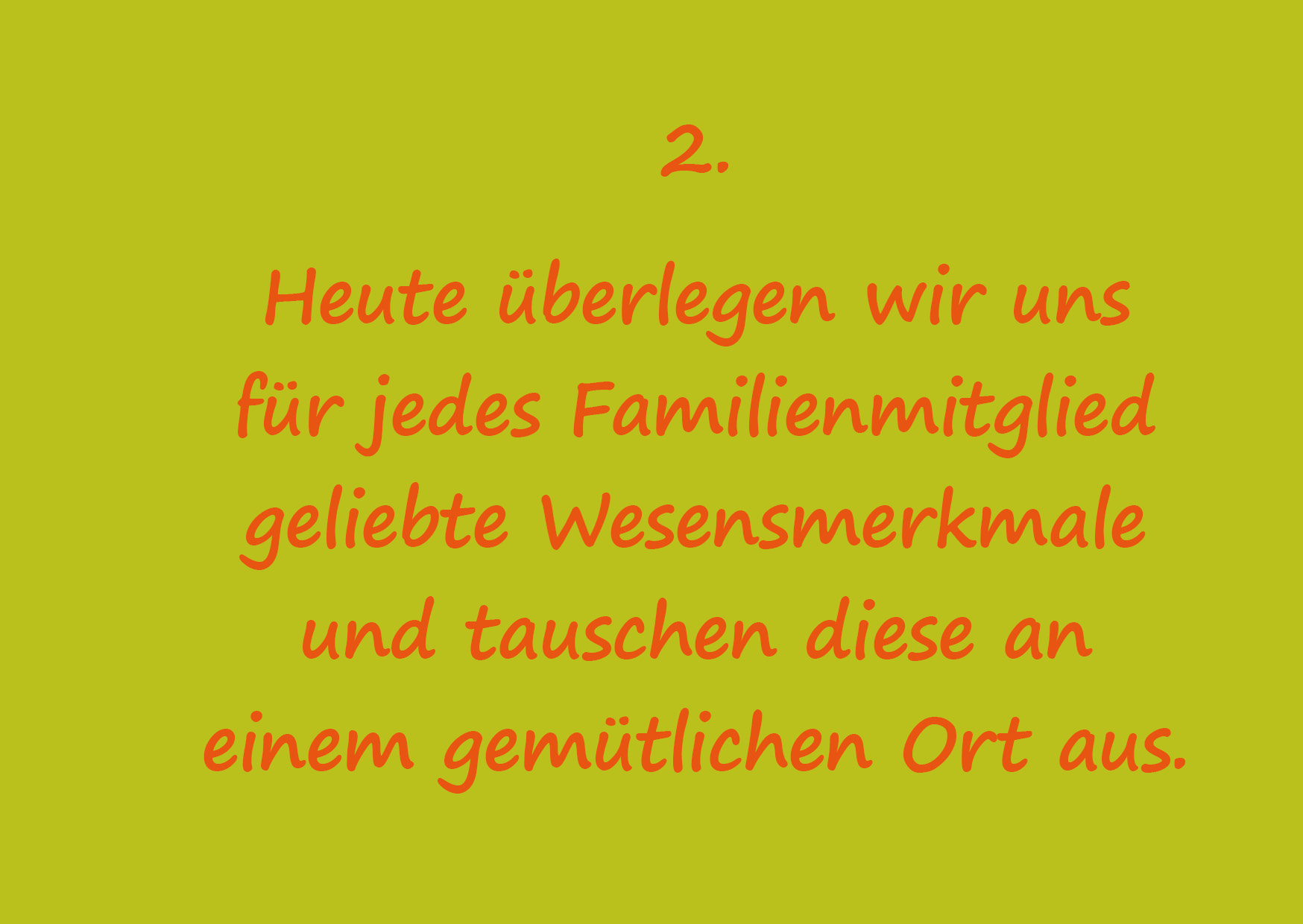 dunkeloranger Text auf hellgrünem Hintergrund