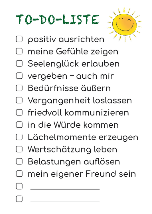 positive to-do-liste zum abhaken