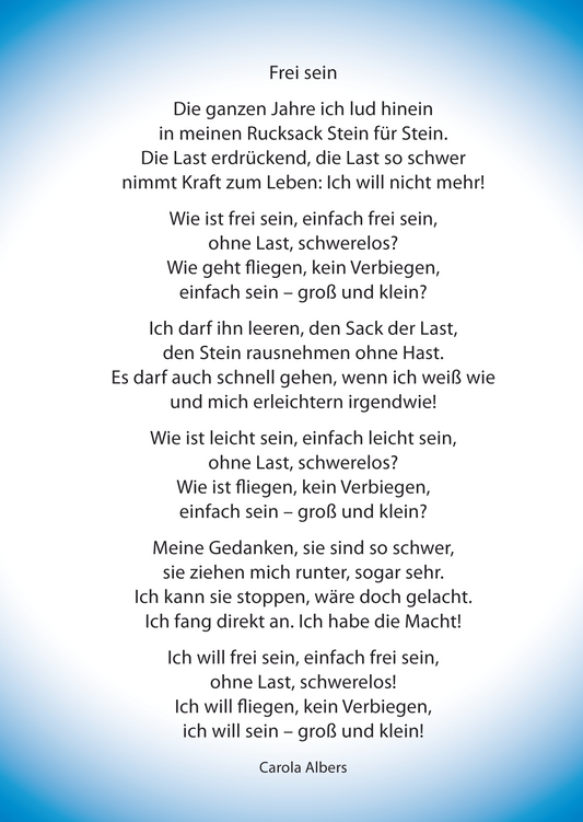 Postkarte - Frei sein